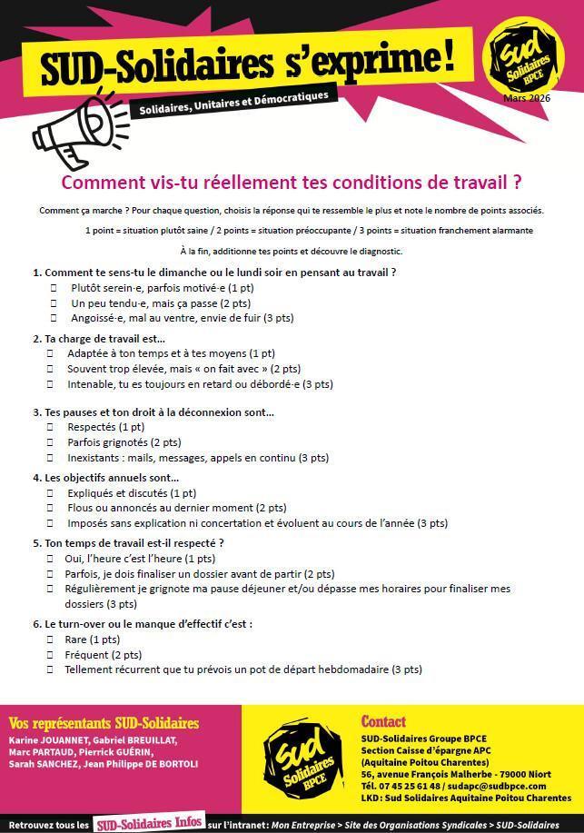 Comment vis-tu réellement tes conditions de travail ? Comment vis-tu réellement tes conditions de travail ?