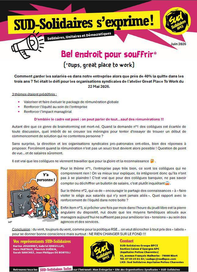  Bel endroit pour souffrir* - Juin 202