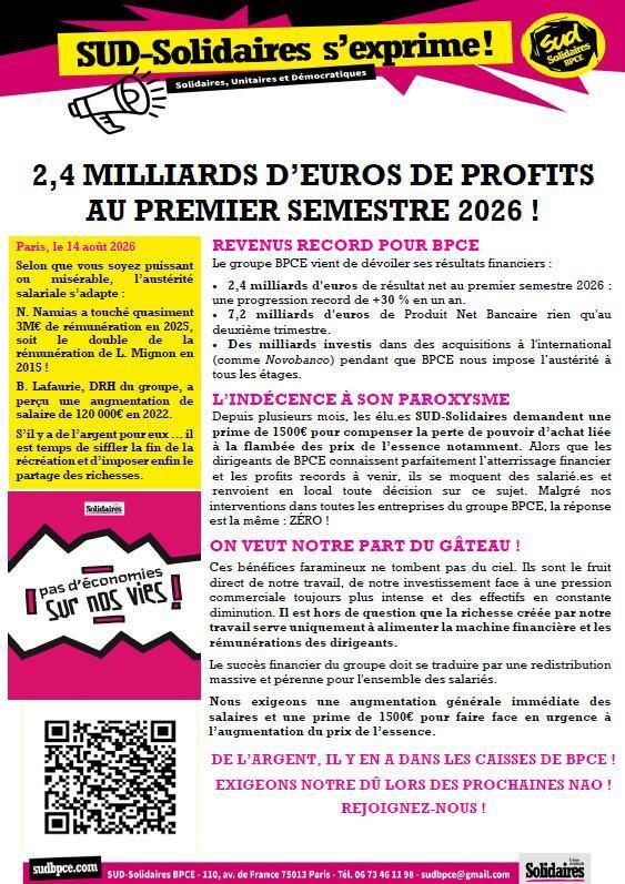 2,4 MILLIARDS D’EUROS DE PROFITS AU PREMIER SEMESTRE 2026 ! - National