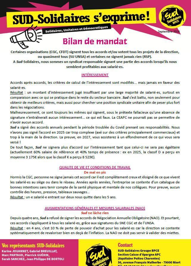 Bilan de mandat 