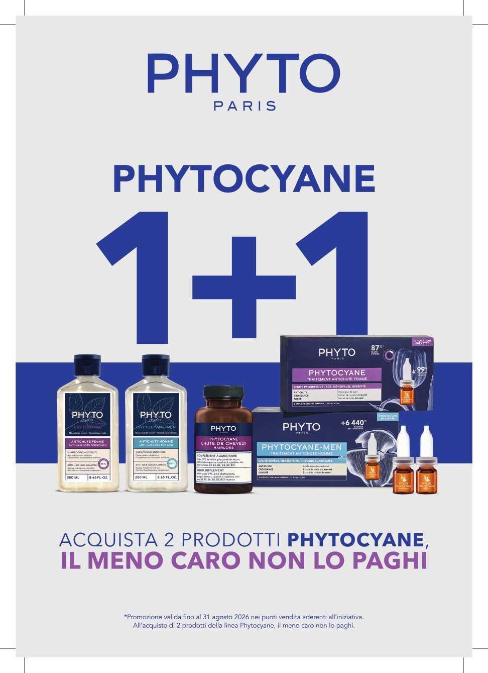 💙 PHYTOTCYANE 1+1: trattamento anticaduta