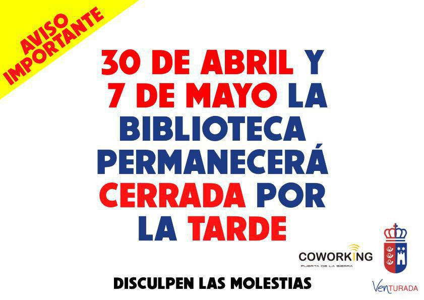 BIBLIO CERRADA TARDES