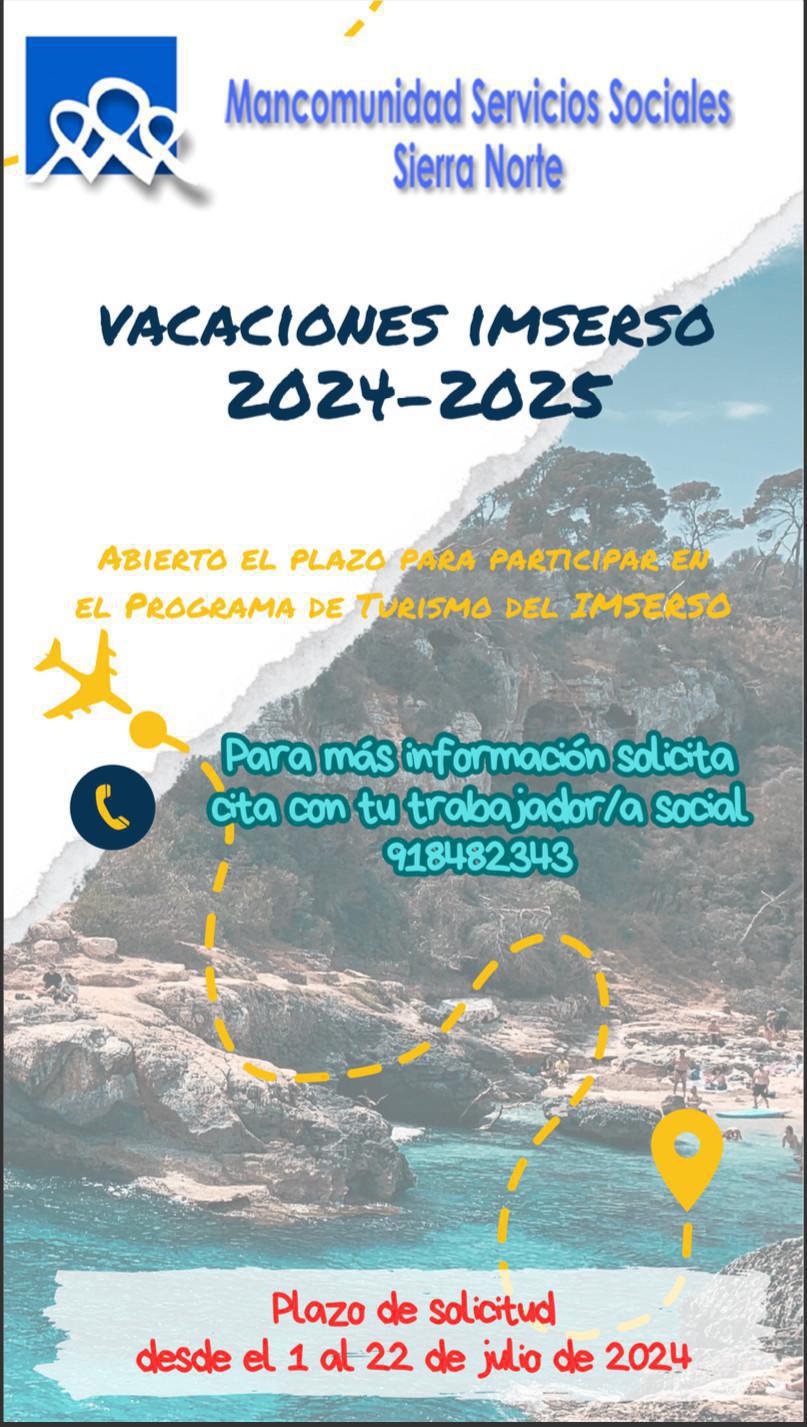 ABIERTO EL PLAZO PARA LA SOLICITUD DE VACACIONES DEL IMSERSO