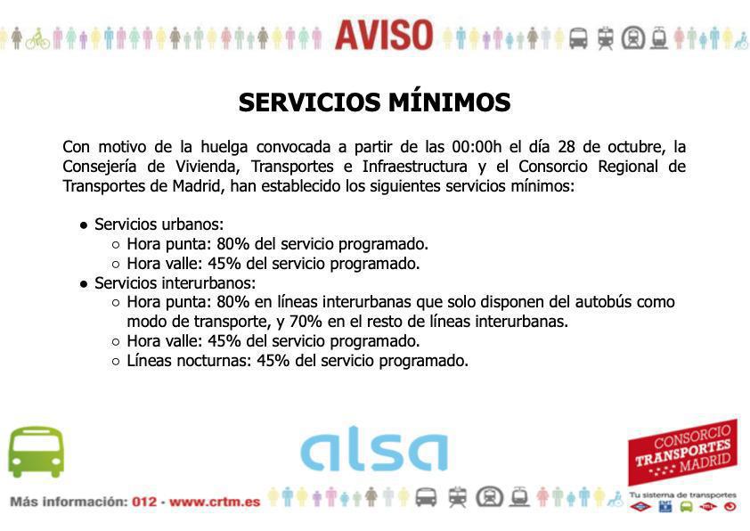 ATENCIÓN: HUELGA TRANSPORTES LUNES 28OCT ATENCIÓN: HUELGA TRANSPORTES LUNES 28OCT