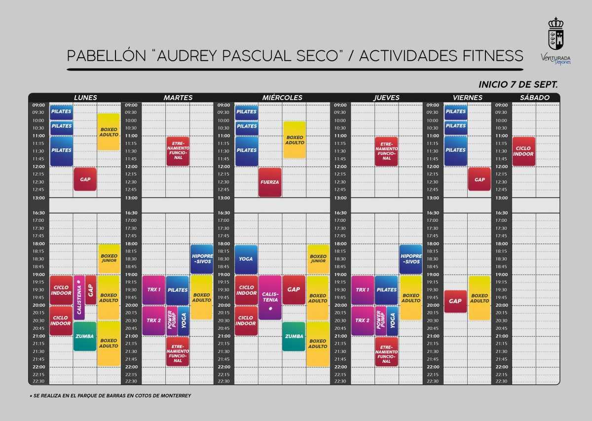 Horarios fitness