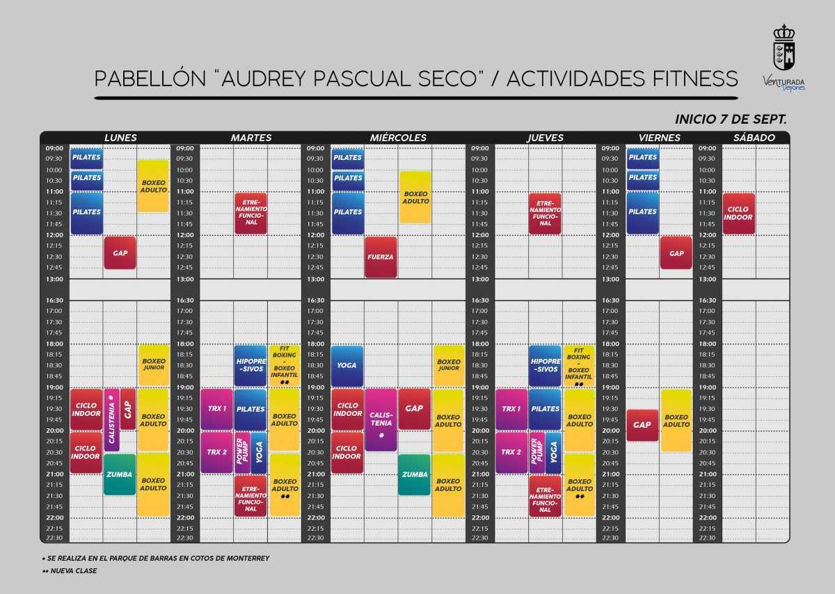 Horarios fitness