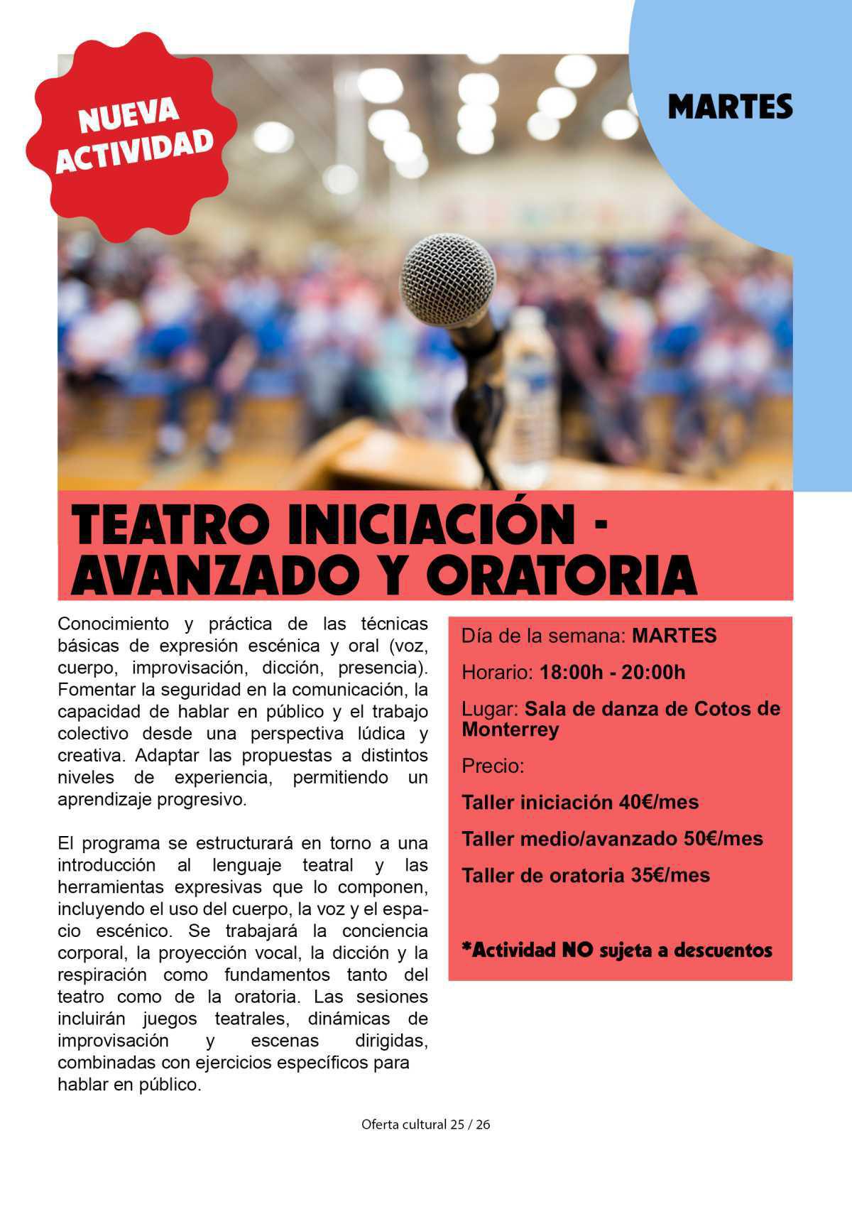 Teatro y Oratoria