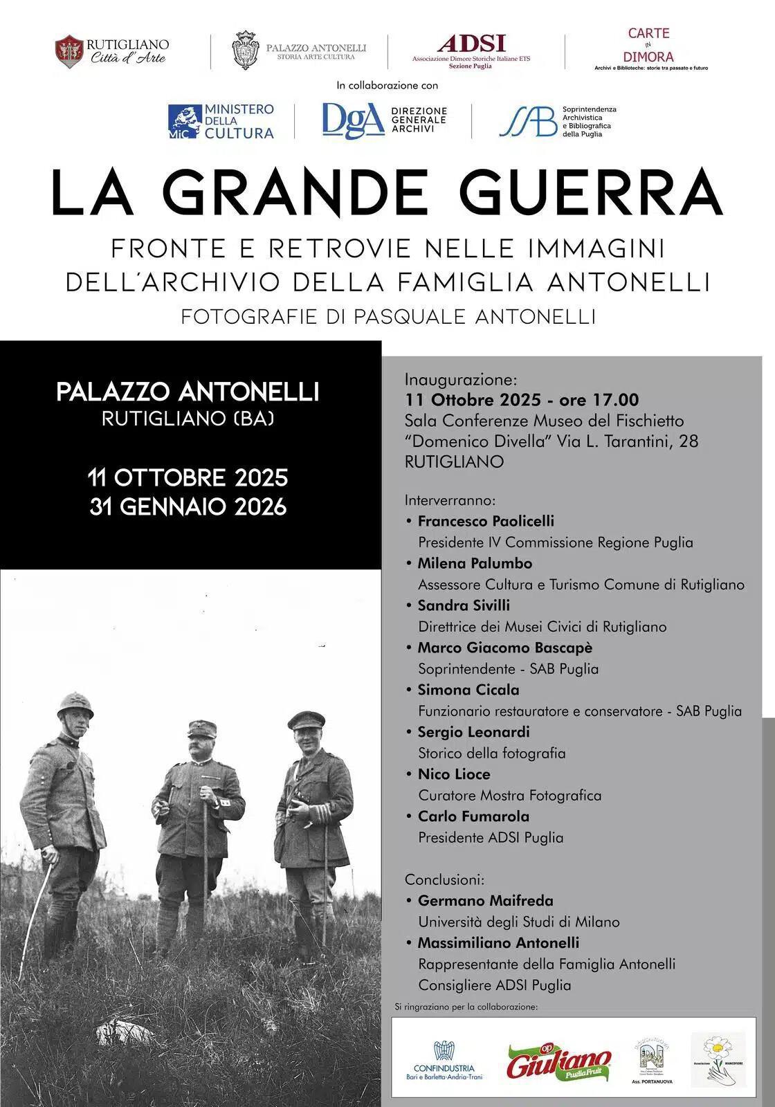Mostra “La Grande Guerra”: fronte e retrovie nelle immagini dell’archivio della famiglia Antonelli