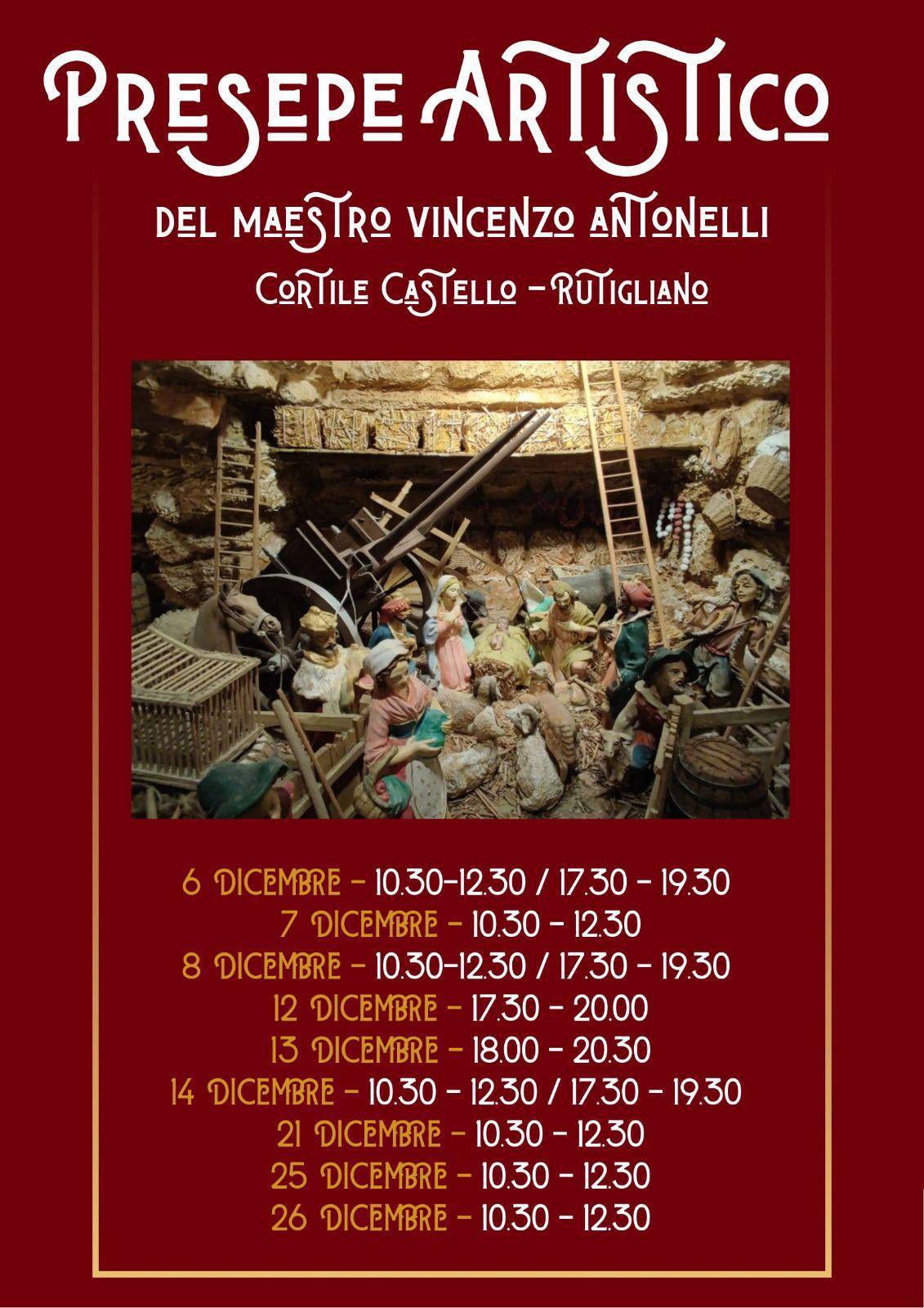 Presepe Artistico - del maestro Vincenzo Antonelli (ore 10.30 - 12.30)