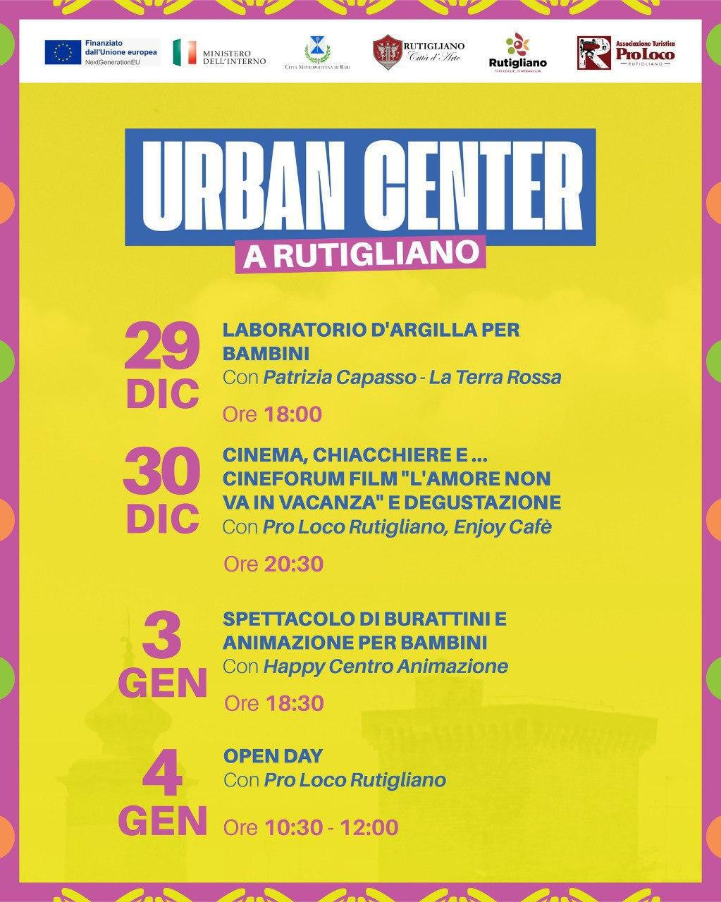 Open Day - Con Pro Loco Rutigliano ( dalle 10:30 alle 12:00)