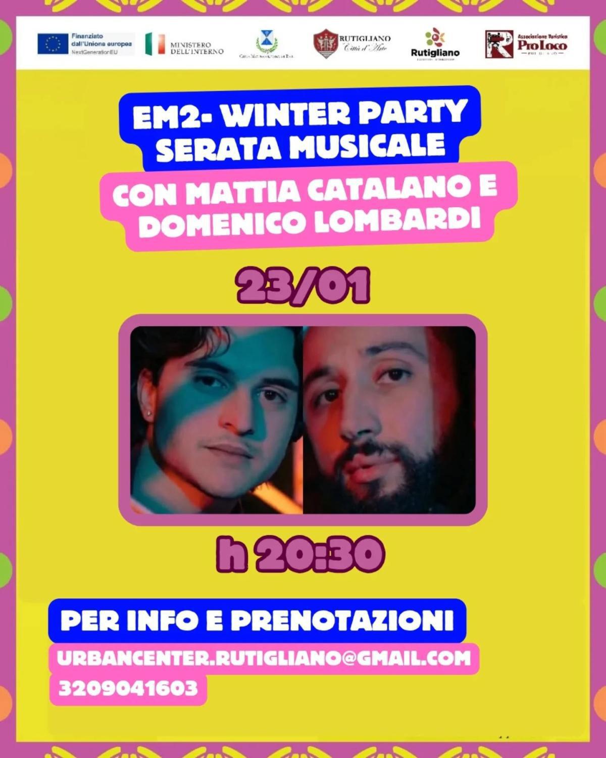 EM2 Winter Party - Serata musicale (start h. 20.30)