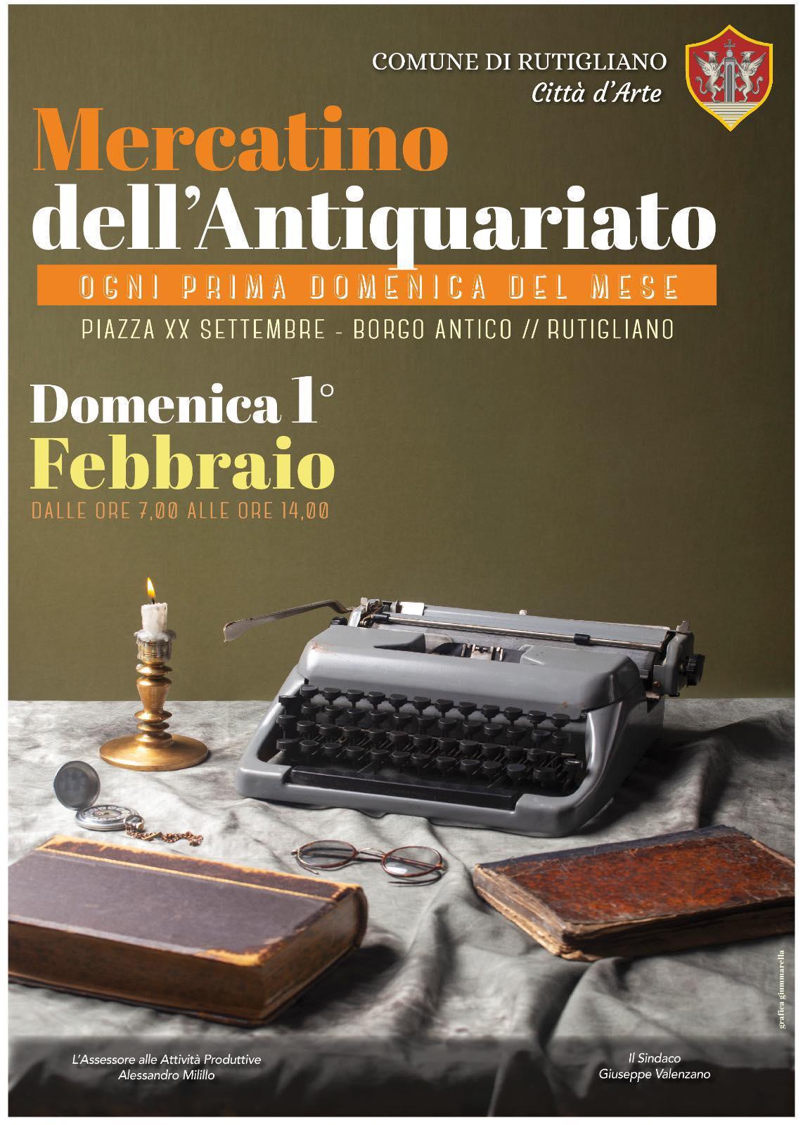 Mercatino dell’Antiquariato (dalle ore 7.00 alle ore 14.00)