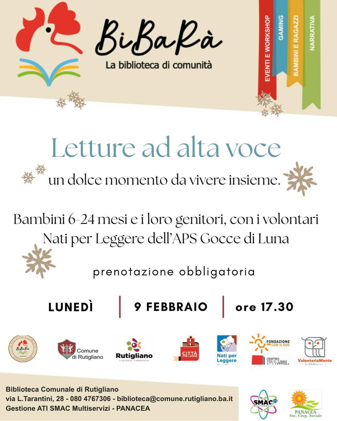 Letture ad alta voce (Inizio ore 17:30)
