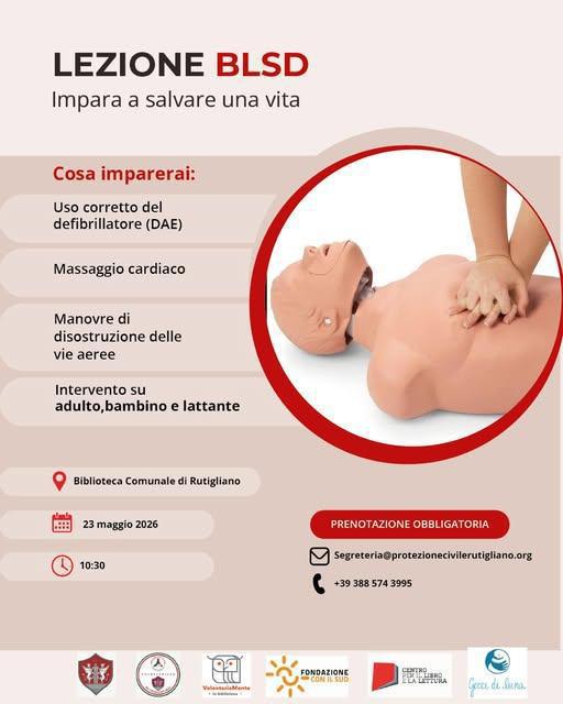 Lezione BLSD - Impara a salvare una vita (Inizio ore 10:30)
