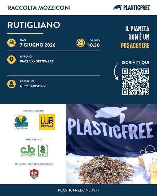 Raccolta mozziconi organizzata da Plastic Free (dalle ore 10.30)
