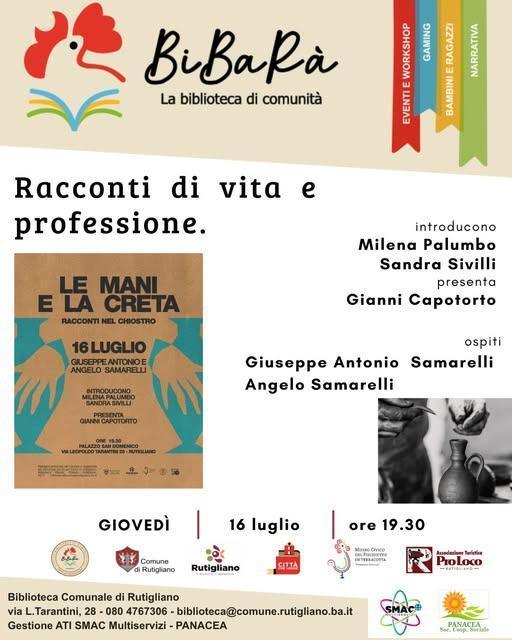 Le mani e la creta - racconti nel chiostro (Inizio ore 19.30)