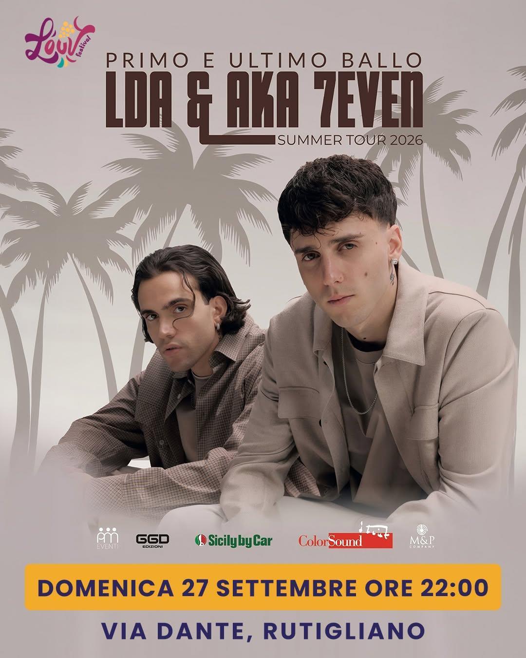 LDA & AKA 7EVEN Summer Tour 2026 - Sagra dell'Uva (start h. 22:00)