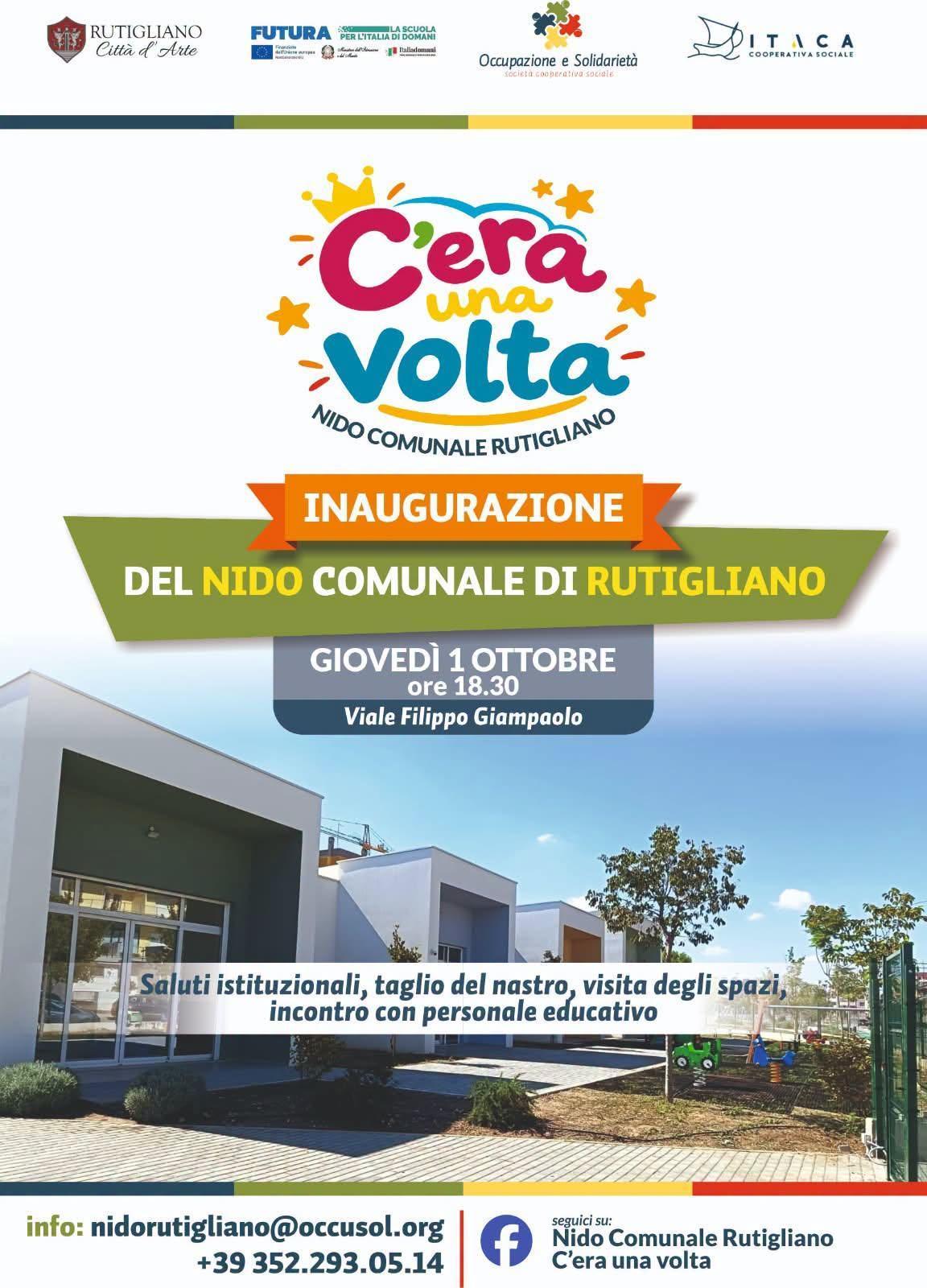"C'era Una Volta"- Inaugurazione del Nido Comunale (Ore 18.30)