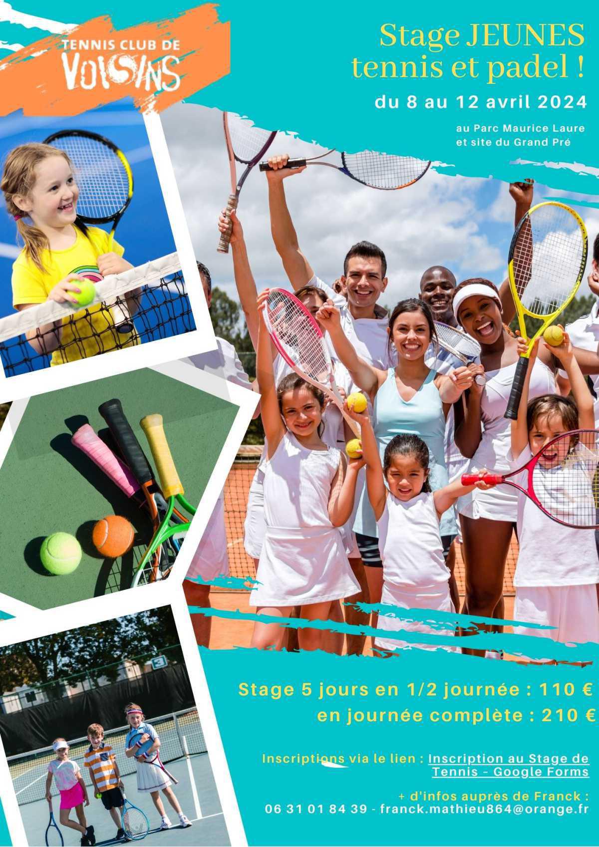 Stage Jeunes Tennis ET Padel ⚠️🤗