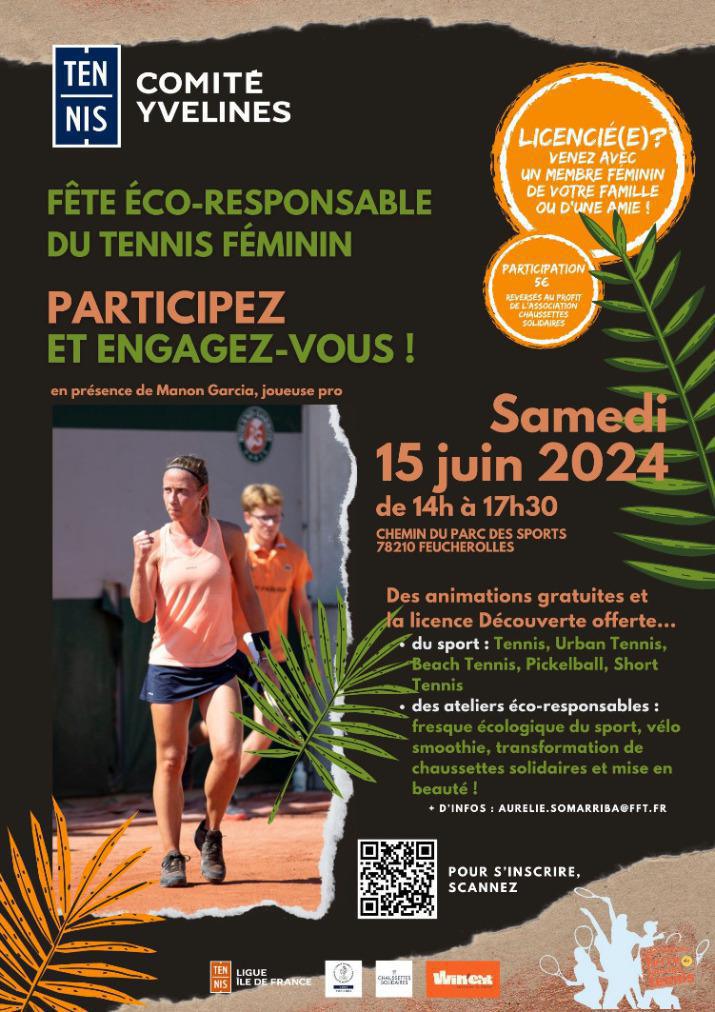 Le tennis féminin en fêteSAMEDI 15 JUIN de 14h à 17h30 au Comité des Yvelines de Tennis 🥳😋