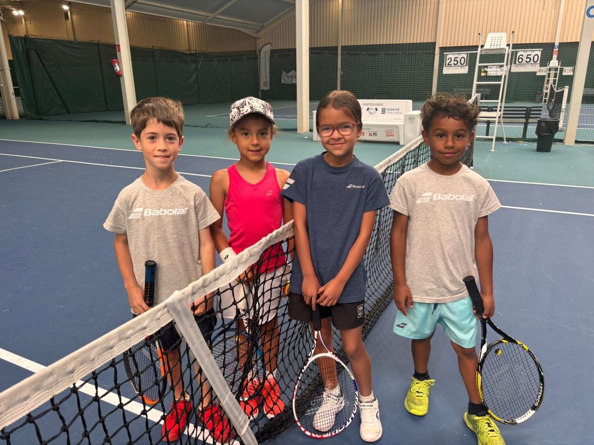 Alicya, Maëva, Maxime et Thyméo terminent 2è des Interclubs 8 ans😎👏🏼🤩