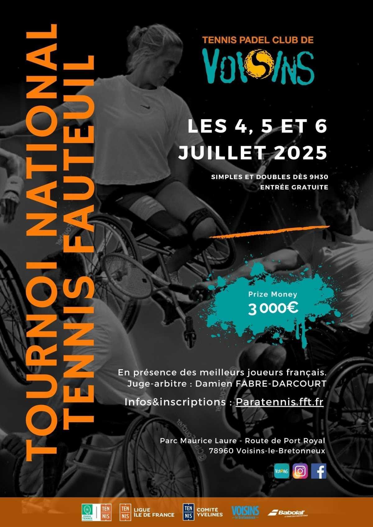 Open Tennis Fauteuil 2025 : tirage au sort à 18h30 au club house😎 Open Tennis Fauteuil 2025 : tirage au sort à 18h30 au club house😎