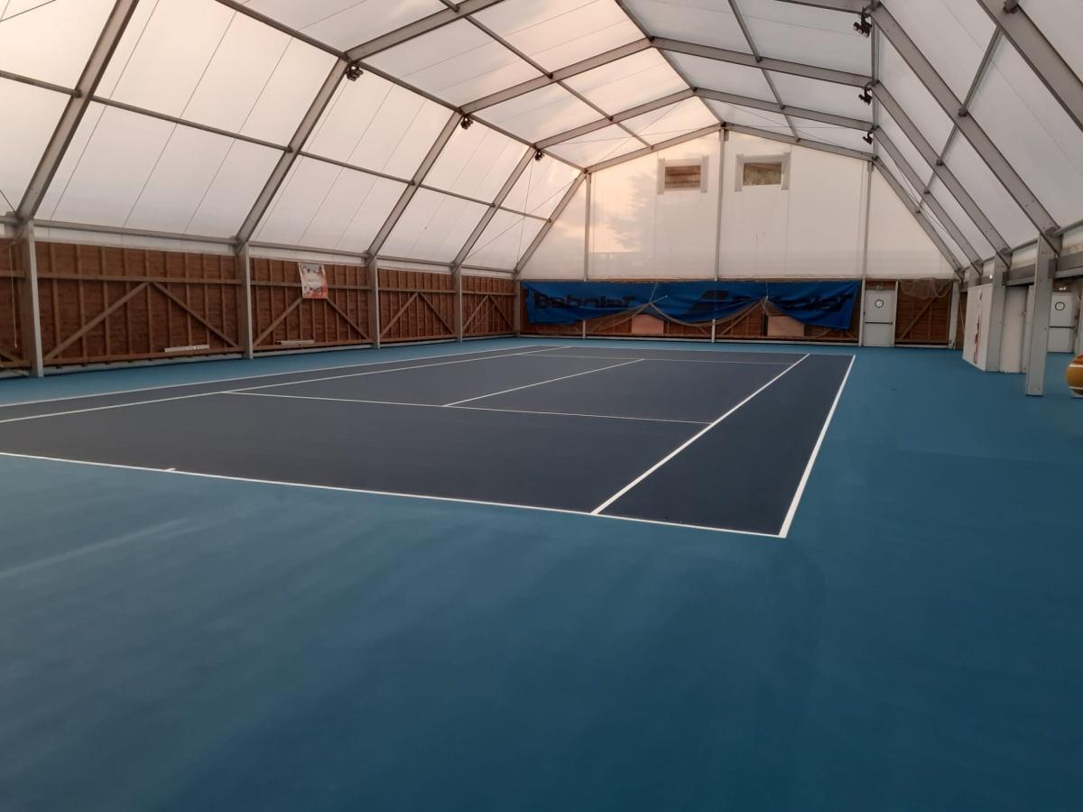 ‼️update travaux : ré-ouverture des courts couverts le 25 août👌🤗