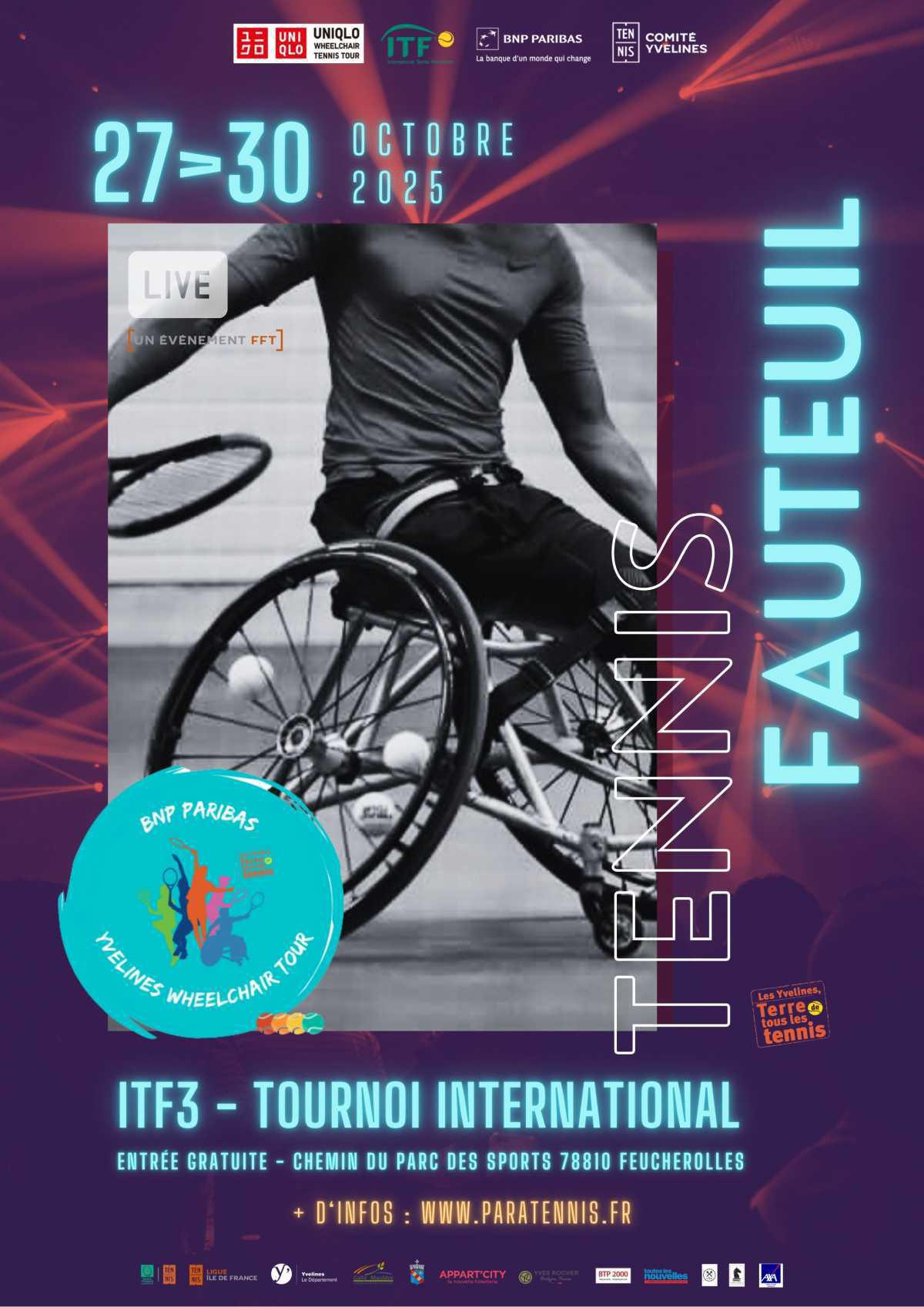 27>30 octobre : 4 vicinois au BNP Paribas Yvelines Wheelchair Tournament 🤩🙌