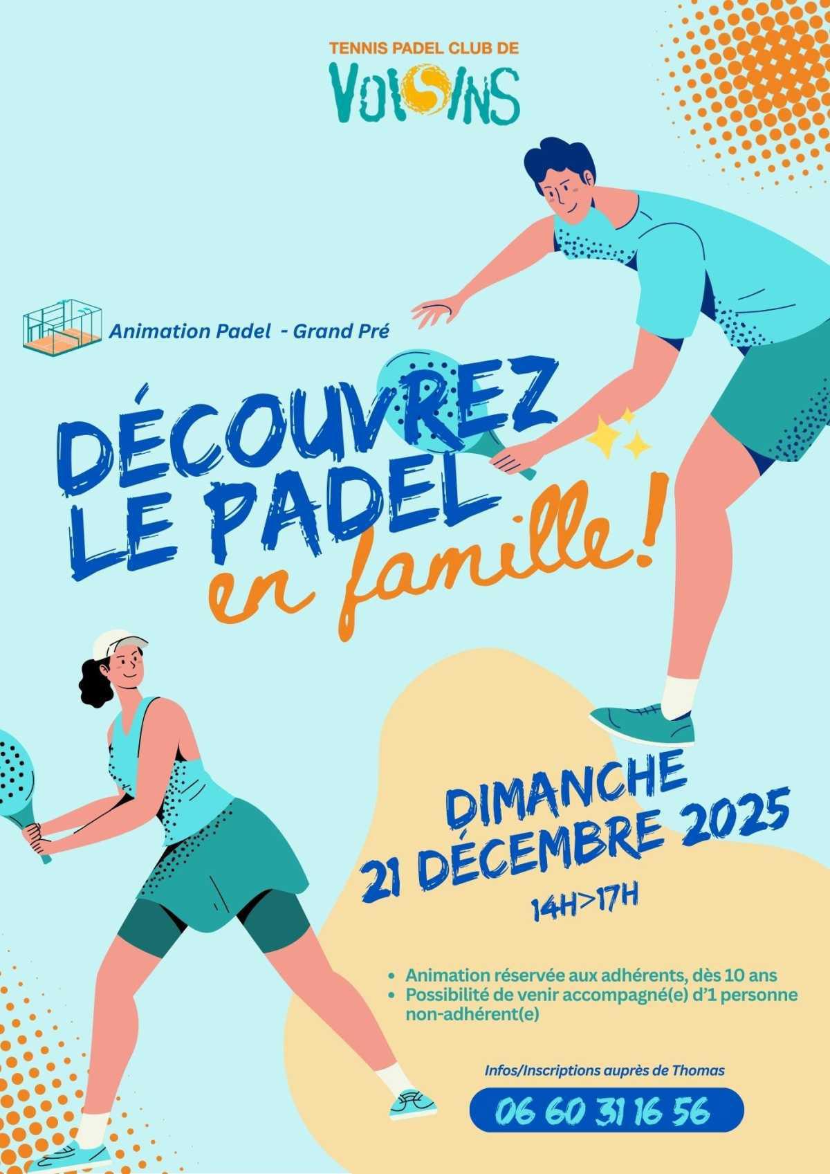 Animation Padel en famille🥰