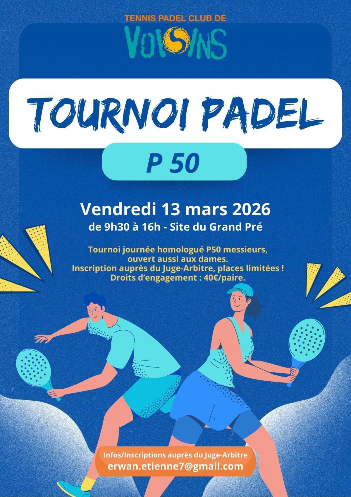 NOUVEAUTÉ PADEL : tournoi en journée le 13 mars 😜📣 NOUVEAUTÉ PADEL : tournoi en journée le 13 mars 😜📣