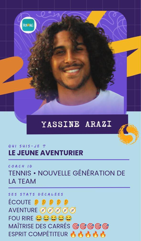 🃏 CARTE TEAM ENSEIGNANTE #06 — YASSINE : la nouvelle génération arrive sur les courts 😉🃏