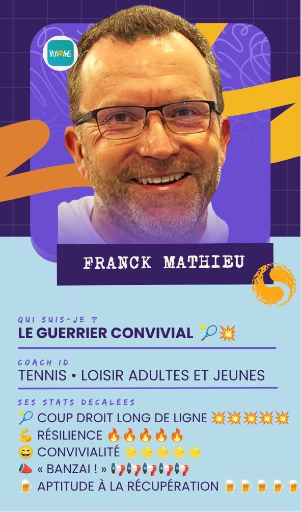 🃏 CARTE TEAM ENSEIGNANTE #04 — FRANCK : le Samouraï du Green Set ! 🎾 