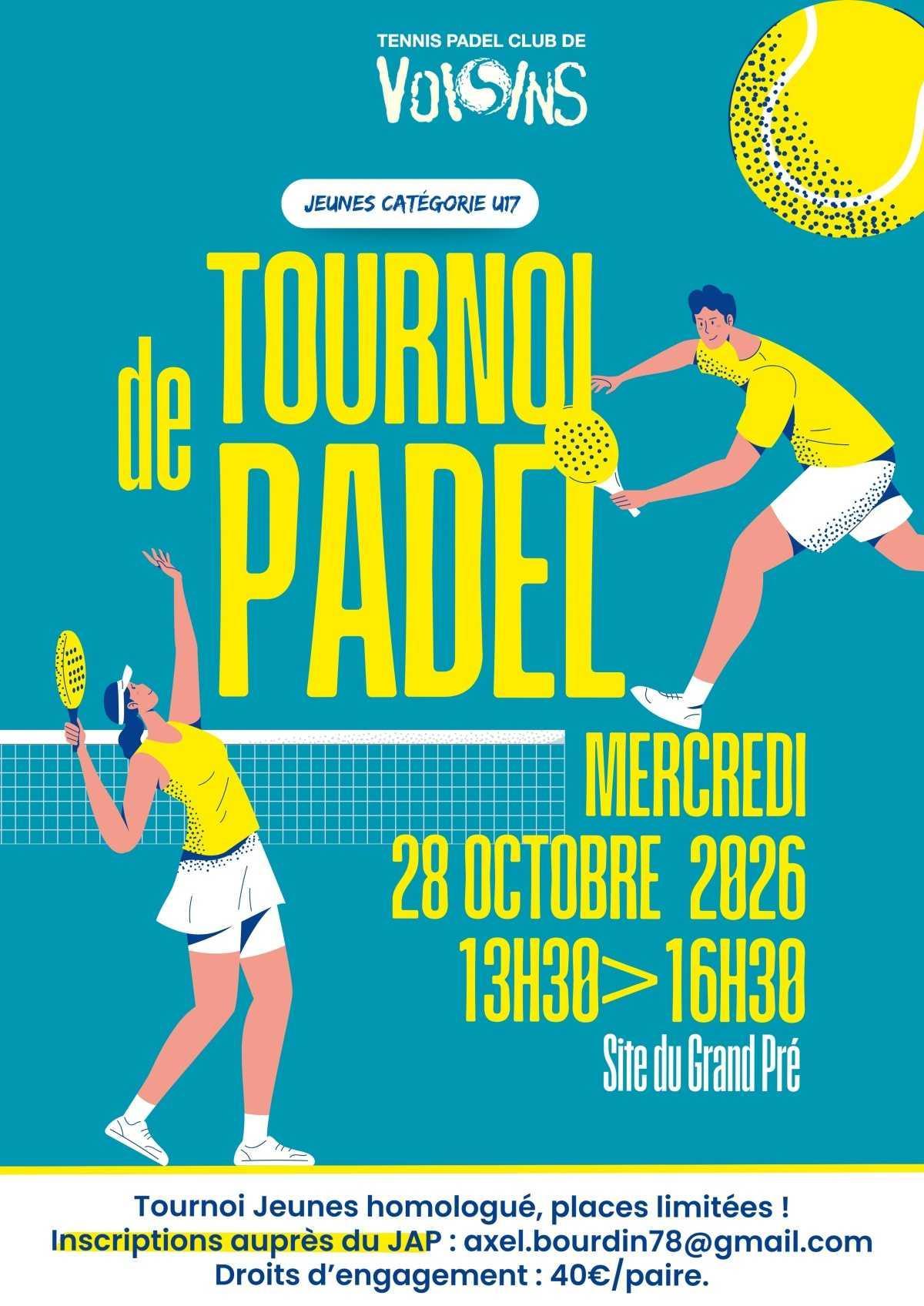 Tournoi PADEL JEUNES U17📣