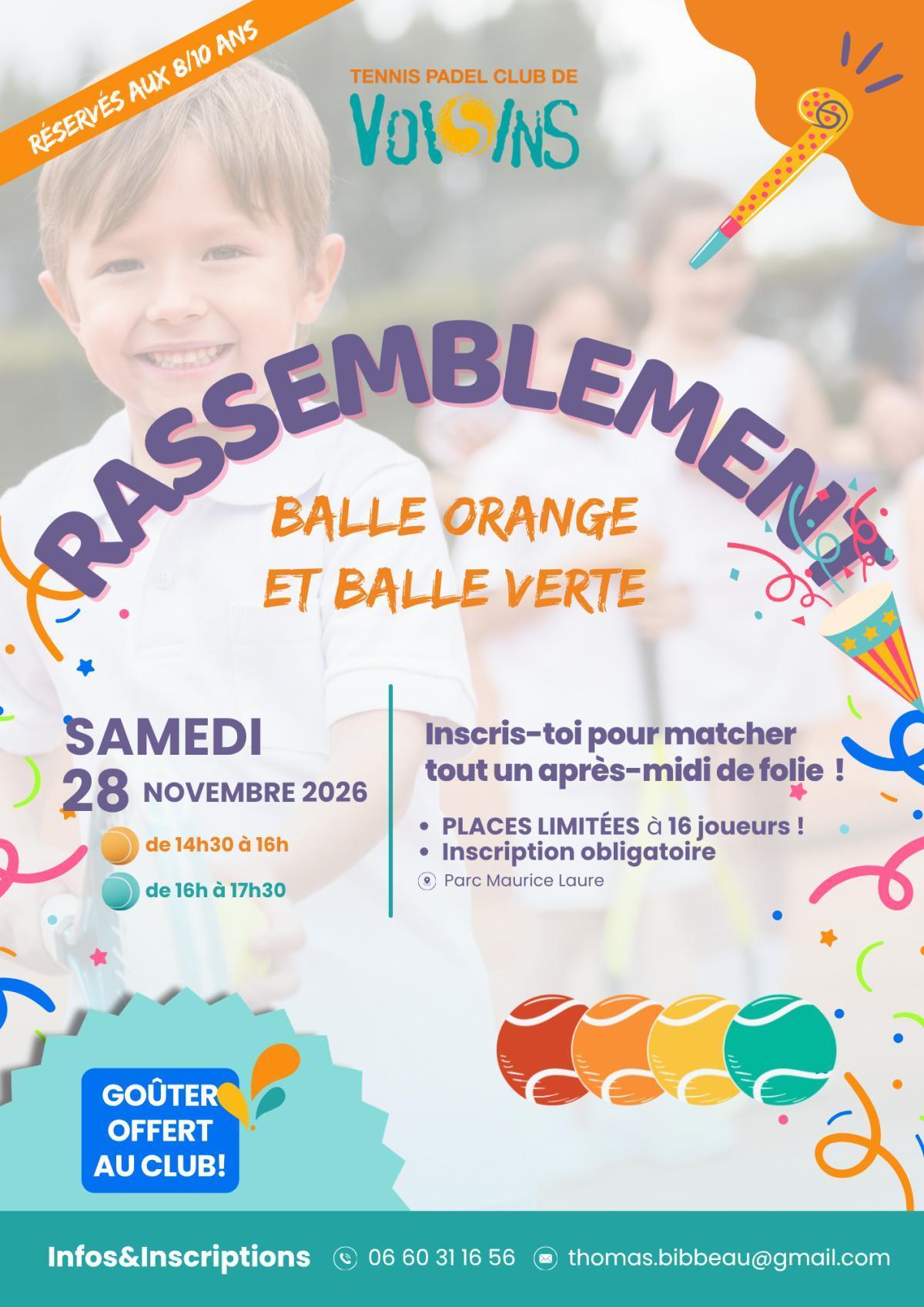 🎾 Spéciale 8/10 ans Galaxie Tennis : rassemblement Balles Orange et Verte🤩