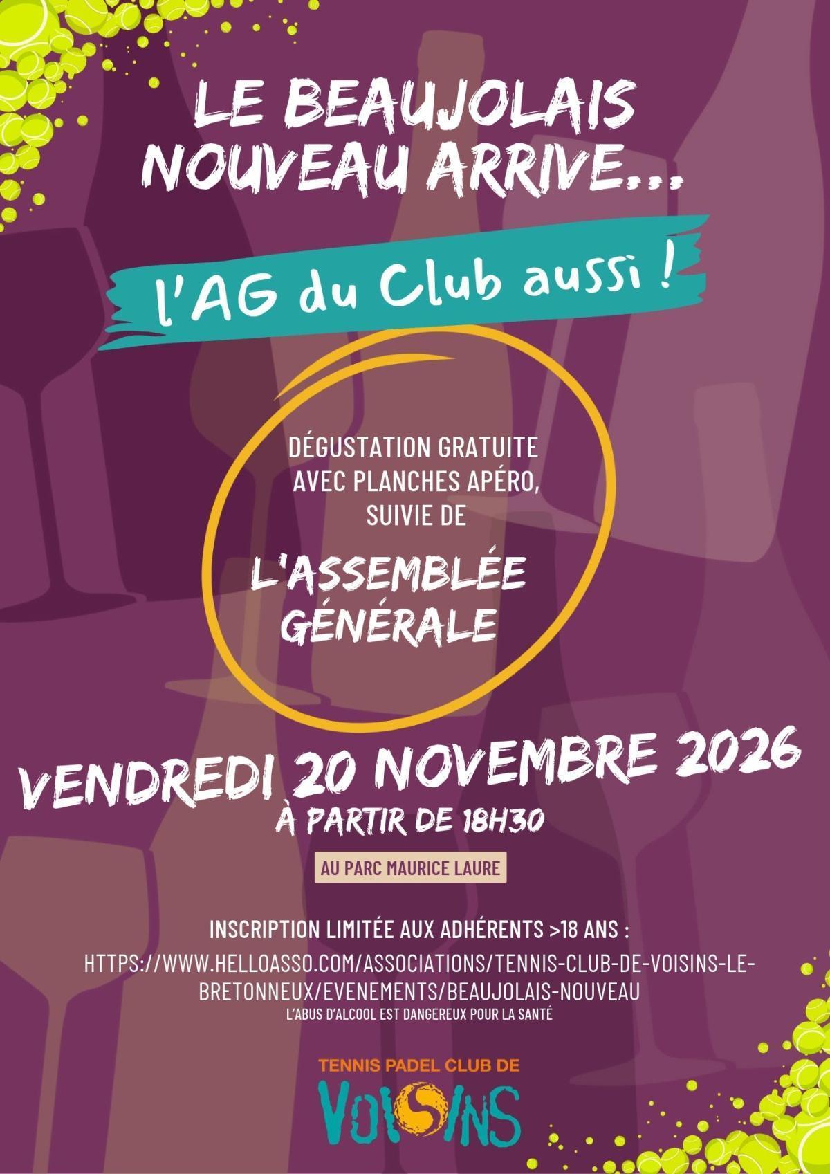 🎾🍷 Une AG, un verre, des idées… et vous ! 🎾🍷 Une AG, un verre, des idées… et vous !