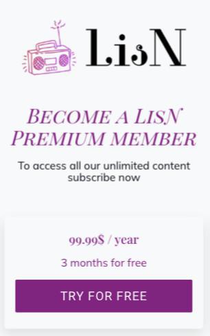 LisN Subscription plan Overview