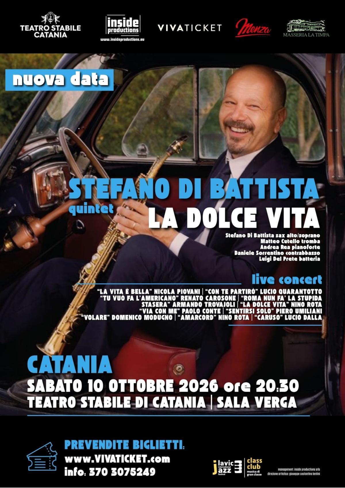 Stefano Di Battista quintet "La Dolce Vita” (start h. 20:30)