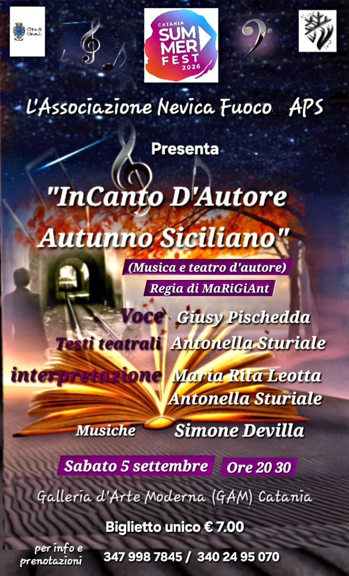 InCanto d'Autore - Autunno Siciliano (start h. 20:30)