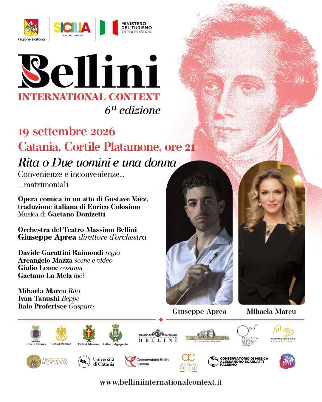 Bellini International Context 6ª edizione "Rita o Due uomini e una donna" (start h. 21:00)