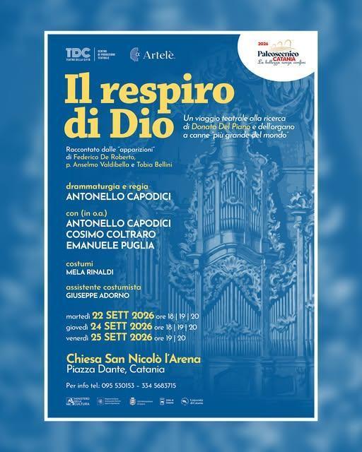 Il respiro di Dio spettacolo dedicato alla figura di Donato Del Piano e all’organo monumentale (start h. 19:00)