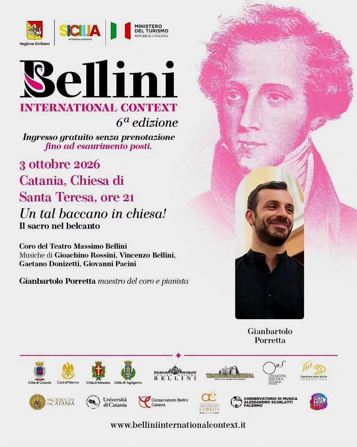 Bellini International Context - Un tal baccano in chiesa! II sacro nel belcanto (inizio ore 21:00)