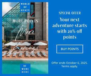 Members get 20% off World of Hyatt Points