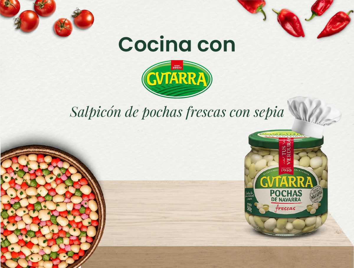 Salpicón de pochas frescas con sepia