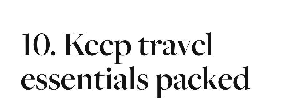 Travel & Packing Tips 