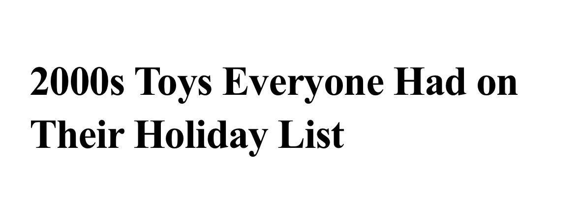 The 2000’s Nostalgia The 2000’s Nostalgia