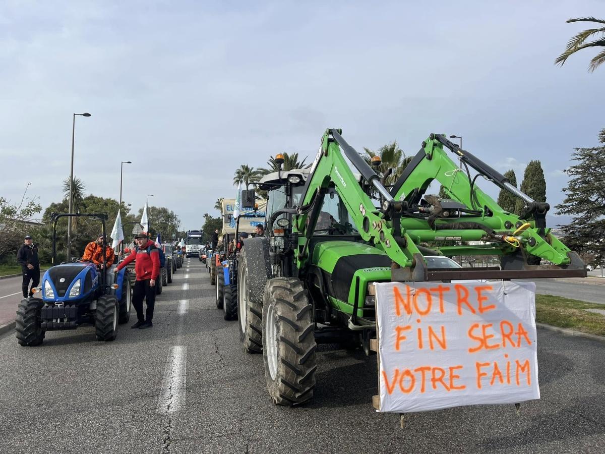 Nice : une centaine d'agriculteurs ont manifesté