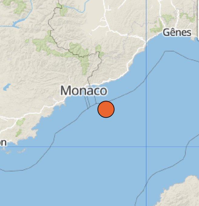 Un séisme de magnitude 3,7 ressenti au large de la Côte d'Azur Un séisme de magnitude 3,7 ressenti au large de la Côte d'Azur