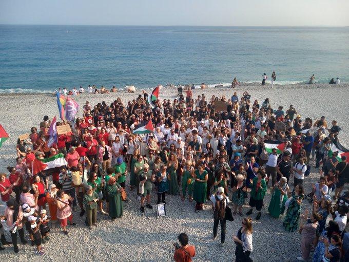 Nice : 500 personnes dans la rue pour soutenir un bateau humanitaire en direction de Gaza, intercepté par Israël
