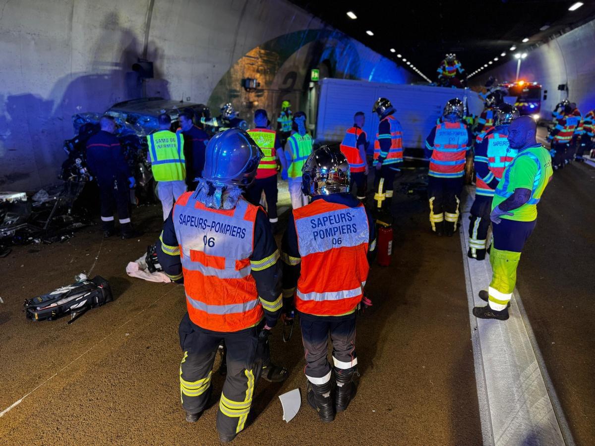Grave collision dans le tunnel de l’A500 à La Turbie