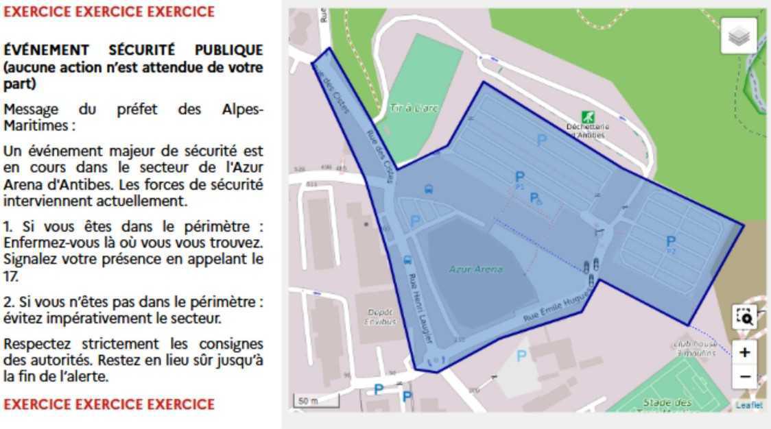 Exercice de sécurité civile grandeur nature à l’Azur Arena d’Antibes